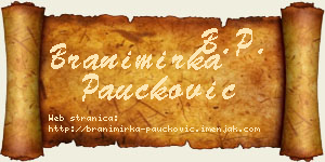 Branimirka Paučković vizit kartica